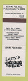 Matchbook Cover - Larry's Fort Lauderdale FL Seafood Restaurant