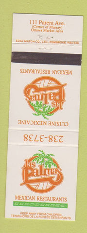 Matchbook Cover - Las Palmas Mexican Restaurants Ottawa ON