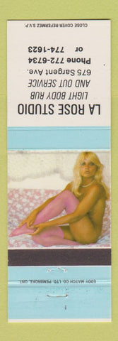 Matchbook Cover - La Rose Studio Massage Winnipeg? MB? Pinup