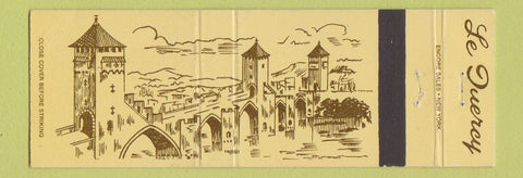 Matchbook Cover - Le Qurey French Restaurant New York City WEAR