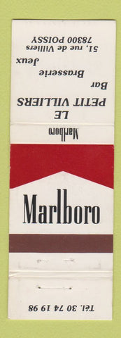 Matchbook Cover - Marlboro Cigarettes Le Petit Villiers Poissy France