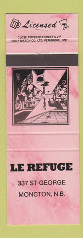Matchbook Cover - Le Refuge Moncton NB