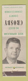 Matchbook Cover - Crosby for County Commissioner Election Hillsborough NH