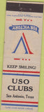 Matchbook Cover - USO CLUBS San Antonio TX WWII homefront