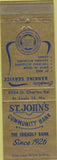 Matchbook Cover - St John's Community Bank St Louis MO