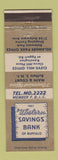 Matchbook Cover - Western Savings Bank Buffalo NY