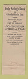 Matchbook Cover - Excelsior Savings Bank New York City