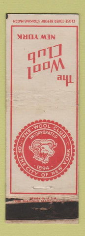 Matchbook Cover - Wool Club New York City WORN
