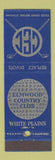Matchbook Cover - Elmwood Country Club White Plains NY