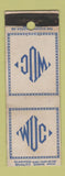 Matchbook Cover - WUC Women's University Club DQ HOLE PUNCHED