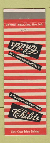 Matchbook Cover - Childs Restaurants CHAIN