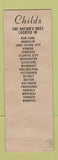 Matchbook Cover - Childs Restaurants CHAIN