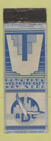 Matchbook Cover - Downtown Athletic Club New York City WEAR