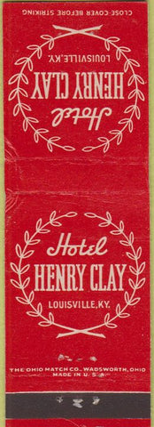 Matchbook Cover - Hotel Henry Clay Louisville KY