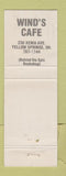 Matchbook Cover - Wind's Cafe Yellow Springs OH girlie WEAR