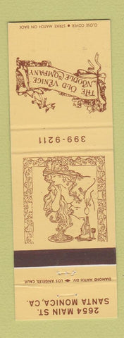 Matchbook Cover - Old Venice Noodle Company Santa Monica CA girlie