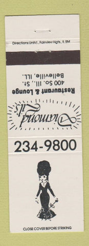Matchbook Cover - Diamond Lil's Restaurant Lounge Belleville IL girlie