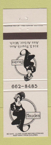 Matchbook Cover - Maude's Ann Arbor MI restaurant girlie