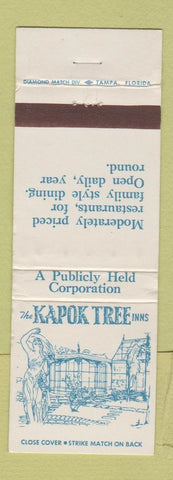 Matchbook Cover Kapok Tree Inns Clearwater Maderia Beach Fort Lauderdale FL WEAR