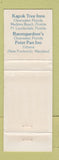 Matchbook Cover Kapok Tree Inns Clearwater Maderia Beach Fort Lauderdale FL WEAR
