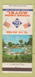 Matchbook Cover - Grand Union Motel Saratoga Springs NY WEAR 30 Strike