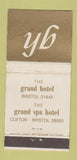 Matchbook Cover - Grand Hotel Bristol UK WEAR 30 Strike