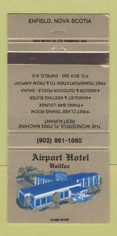 Matchbook Cover - Airport Hotel Halifax NS WEAR GOLD 30 Strike