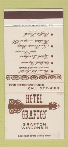 Matchbook Cover - Hotel Grafton WI 30 Strike