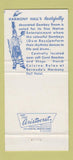 Matchbook Cover - Harmony Hall Hotel South Shore Bermuda 30 Strike