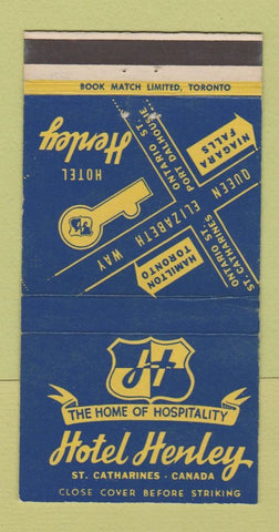 Matchbook Cover - Hotel Henley St Catharines ON 30 Strike