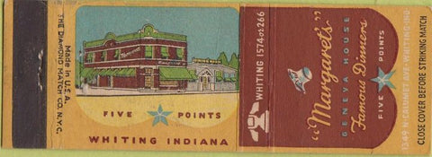 Matchbook Cover - Margaret's Geneva House Whiting IN