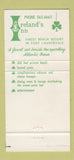 Matchbook Cover - Ireland's Inn Fort Lauderdale FL WEAR 30 Strike