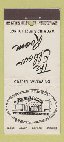 Matchbook Cover - Henning Hotel Elbow Room Casper WY WEAR 30 Stick