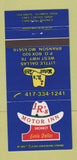 Matchbook Cover - JR's Motor Inn Branson MO 30 Strike