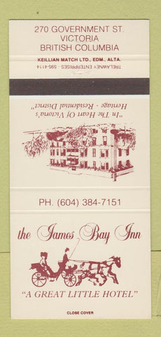 Matchbook Cover - James Bay Inn Victoria BC 30 Strike