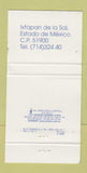 Matchbook Cover - Hotel Spa Ixtapan Tonala Mexico 30 Strike