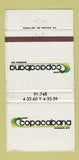 Matchbook Cover - Hotel Copacabana Acapulco Mexico WEAR 30 Strike