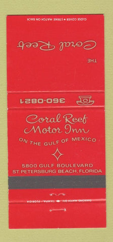 Matchbook Cover - Coral Reef Motor Inn St Petersburg Beach FL 30 Strike