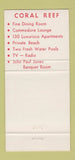 Matchbook Cover - Coral Reef Motor Inn St Petersburg Beach FL 30 Strike