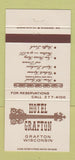 Matchbook Cover - Hotel Grafton WI 30 Strike