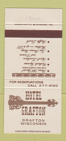 Matchbook Cover - Hotel Grafton WI 30 Strike
