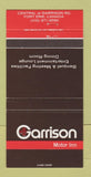 Matchbook Cover - Garrison Motor Inn Fort Erie ON 30 Strike