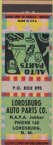 Matchbook Cover - Lordsburg Auto Parts Lordsburg NM