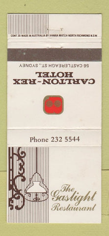 Matchbook Cover - Carlton Rex Hotel Sydney Australia WEAR 30 Strike