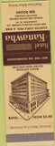 Matchbook Cover - Hotel Kanawha Charleston WV