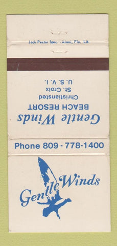 Matchbook Cover - Gentle Winds Resort Christiansted St Croix WEAR 30 Strike