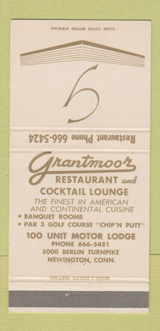 Matchbook Cover - Grantmoor Restaurant Newington CT 30 Strike