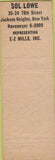 Matchbook Cover - E-Z Underwear Hosiery Jackson Heights NY
