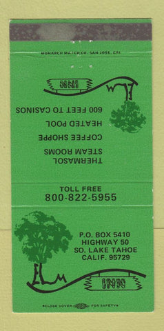 Matchbook Cover - Elm Inn South Lake Tahoe CA 30 Strike