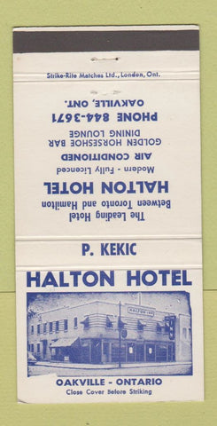 Matchbook Cover - Halton Hotel Oakville ON 30 Strike